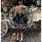 Luxurious Holiday Lolita Dress in Red or Green Org Instock New Condition - Cosparty