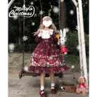 Luxurious Holiday Lolita Dress in Red or Green Org Instock New Condition - Cosparty