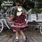 Luxurious Holiday Lolita Dress in Red or Green Org Instock New Condition - Cosparty