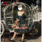 Luxurious Holiday Lolita Dress in Red or Green Org Instock New Condition - Cosparty