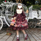Luxurious Holiday Lolita Dress in Red or Green Org Instock New Condition - Cosparty