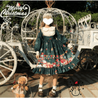 Luxurious Holiday Lolita Dress in Red or Green Org Instock New Condition - Cosparty