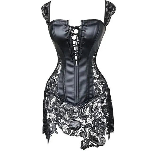 Luxurious Lace Corset Dress for Seductive Elegance - Cosparty