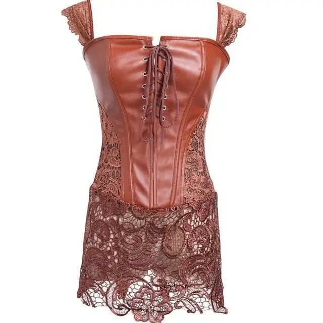 Luxurious Lace Corset Dress for Seductive Elegance - Cosparty