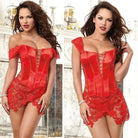 Luxurious Lace Corset Dress for Seductive Elegance - Cosparty