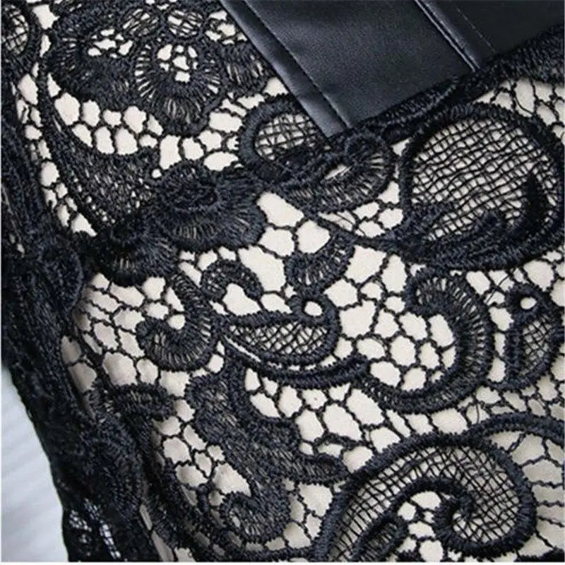 Luxurious Lace Corset Dress for Seductive Elegance - shirt