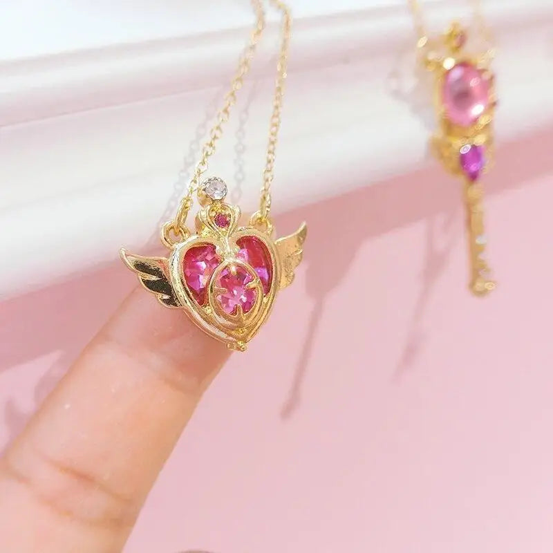 Luxurious Magical Girl Inspired Sailor Moon and Card Captor Sakura Necklaces - necklace