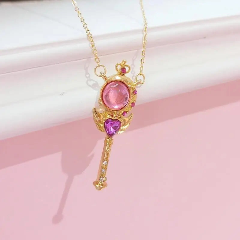 Luxurious Magical Girl Inspired Sailor Moon and Card Captor Sakura Necklaces - necklace