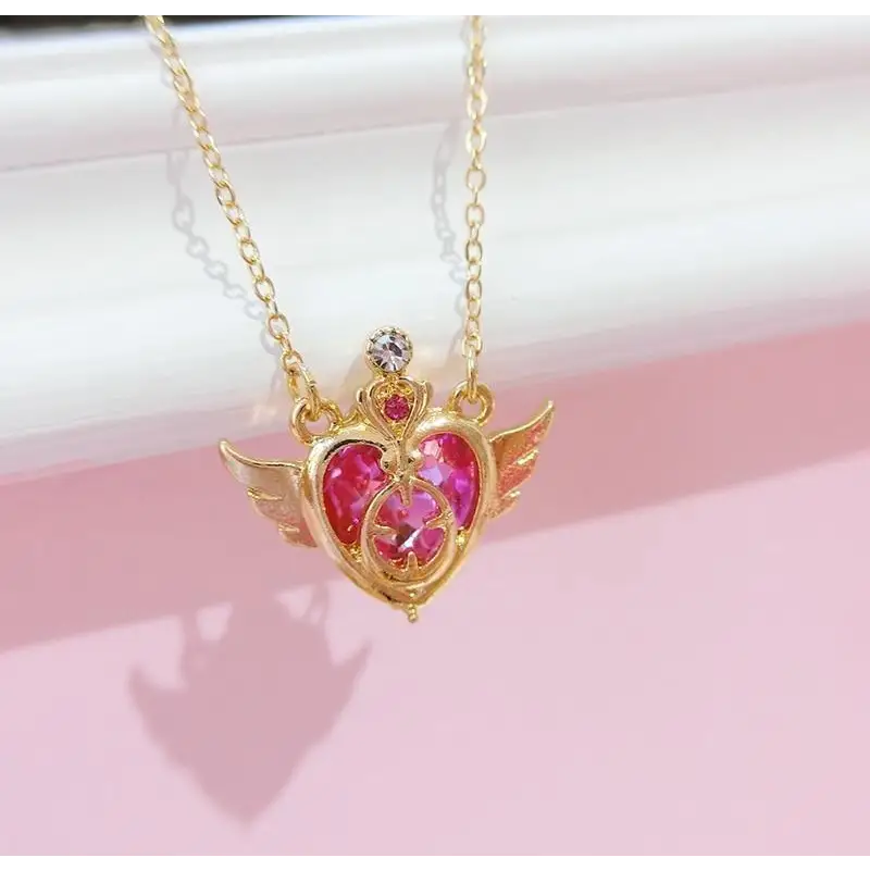 Magical Girl Wand Necklaces - Heart - accessories, accessory, anime, card captor, jewelery