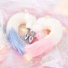 Luxurious Milky Pastel Fox Tail in Vegan Fur - tail plug