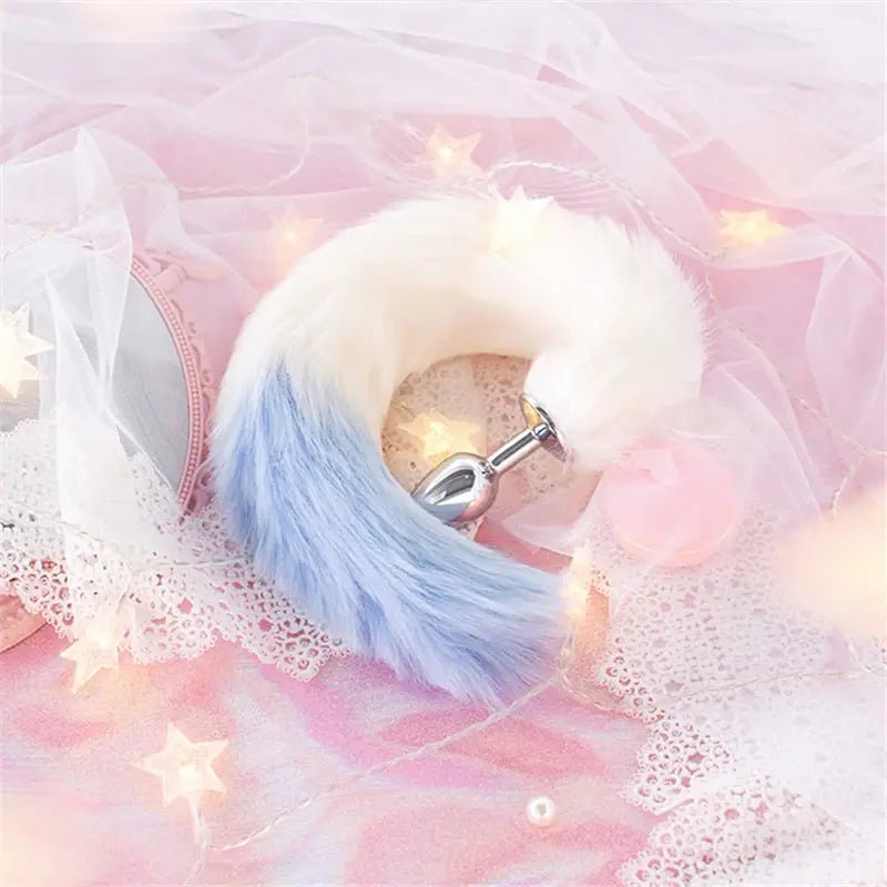 Luxurious Milky Pastel Fox Tail in Vegan Fur - Cosparty