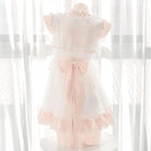 Luxurious Pink and White Chiffon Lingerie Dress - Cosparty
