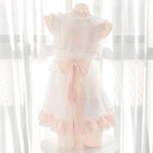 Luxurious Pink and White Chiffon Lingerie Dress - dress