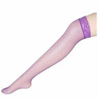 Luxurious Pink Fishnet Stockings with Lace Garter Details - Cosparty