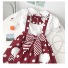 Luxurious Polkadot Suspender Lolita Skirt with Elastic Waist - Cosparty