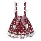 Luxurious Polkadot Suspender Lolita Skirt with Elastic Waist - skirt