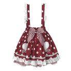 Luxurious Polkadot Suspender Lolita Skirt with Elastic Waist - Cosparty
