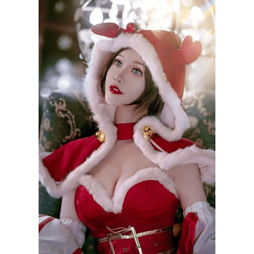 Luxurious Santa Clause Kimono Cosplay Set for 80 - 85cm Bust and Waist - Cosparty