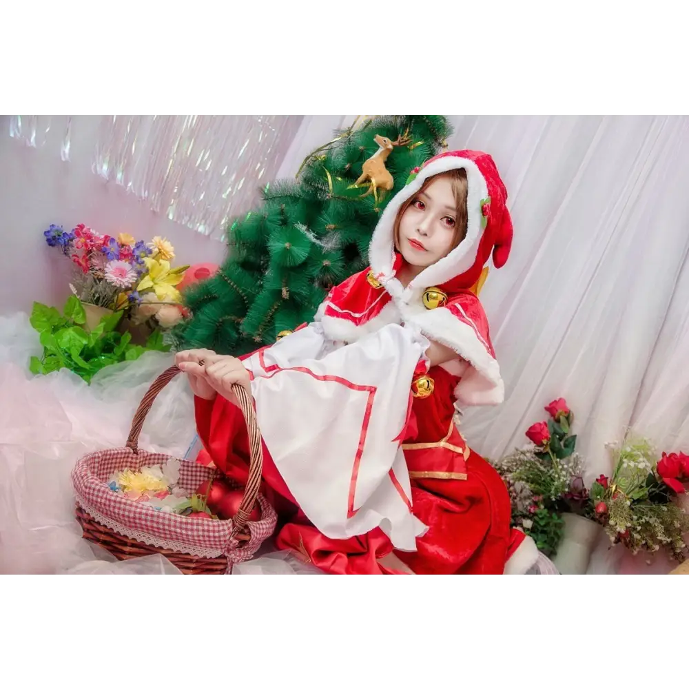 Luxurious Santa Clause Kimono Cosplay Set for 80-85cm Bust and Waist - holiday set