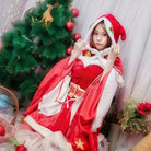 Luxurious Santa Clause Kimono Cosplay Set for 80-85cm Bust and Waist - holiday set