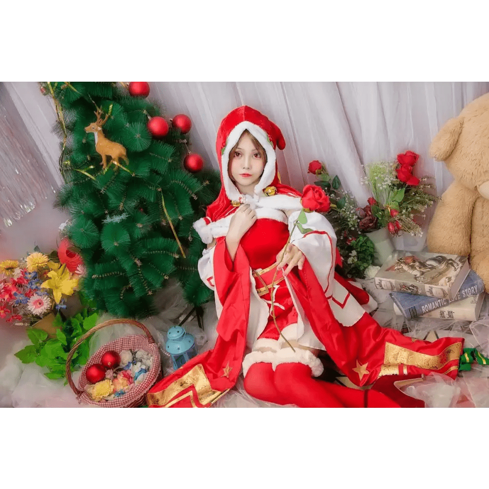 Luxurious Santa Clause Kimono Cosplay Set for 80 - 85cm Bust and Waist - Cosparty