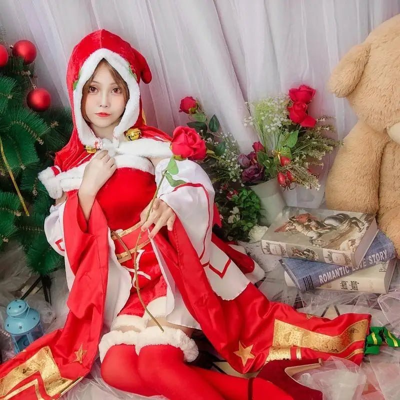 Luxurious Santa Clause Kimono Cosplay Set for 80 - 85cm Bust and Waist - Cosparty