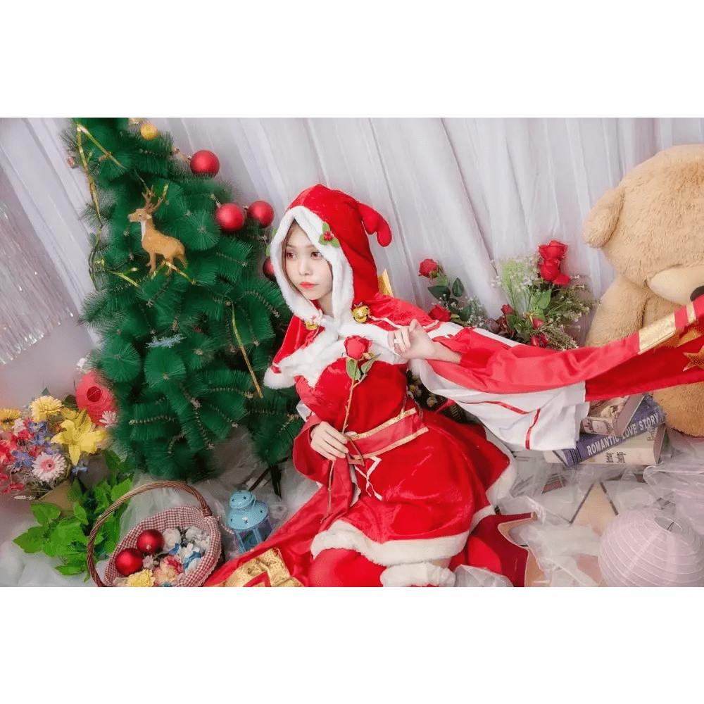 Luxurious Santa Clause Kimono Cosplay Set for 80 - 85cm Bust and Waist - Cosparty