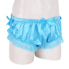 Luxurious Satin Sissy Panties with Ruffle Lace Trim - underwear