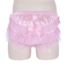 Luxurious Satin Sissy Panties with Ruffle Lace Trim - underwear