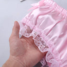 Luxurious Satin Sissy Panties with Ruffle Lace Trim - underwear