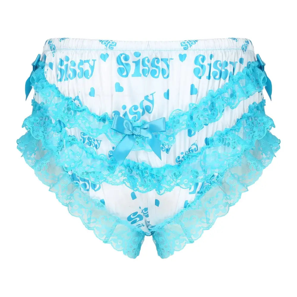 Luxurious Satin Sissy Panties with Ruffle Lace Trim - underwear