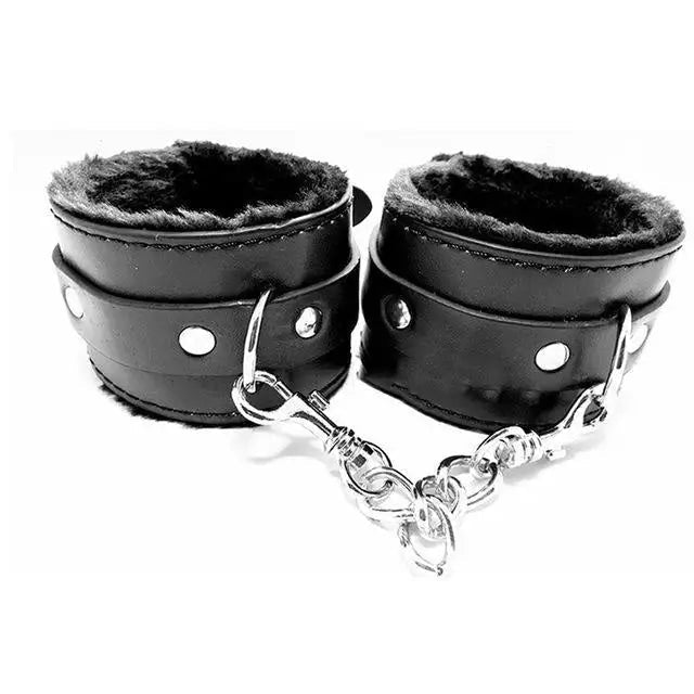 Luxurious Sensation Black Handcuffs for Partner’s Dominance - Cosparty