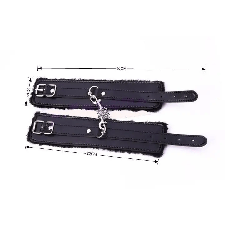 Luxurious Sensation Black Handcuffs for Partner’s Dominance - Cosparty