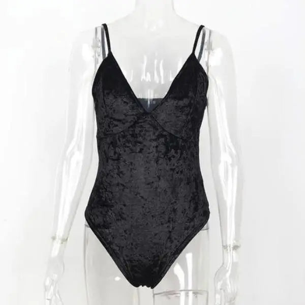 Luxurious Velvet Velour Piece Bodysuit for Ultimate Comfort - Cosparty