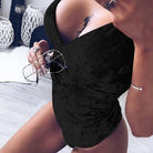 Luxurious Velvet Velour Piece Bodysuit for Ultimate Comfort - Cosparty