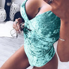 Luxurious Velvet Velour Piece Bodysuit for Ultimate Comfort - Cosparty