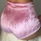 Luxurious Velvet Velour Shorts in Pink or Red for Ultimate Comfort - Cosparty