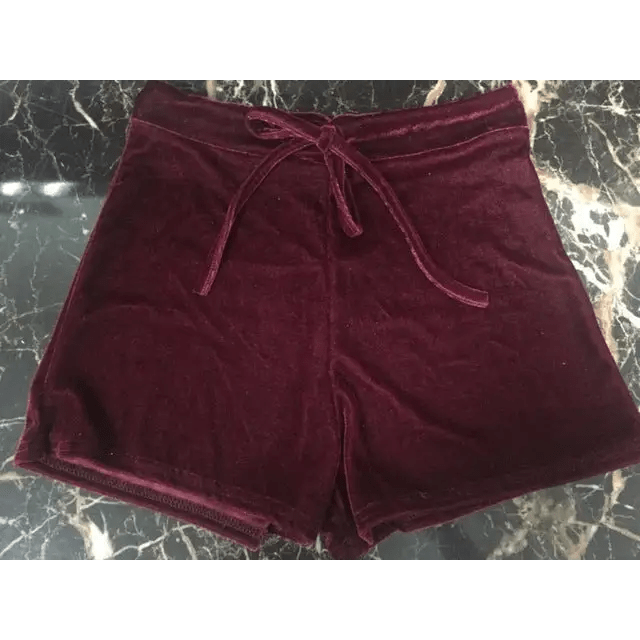 Luxurious Velvet Velour Shorts in Pink or Red for Ultimate Comfort - Cosparty