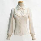 Luxurious Victorian-Era Regal Blouse with Traditional Lolita Details - shirt