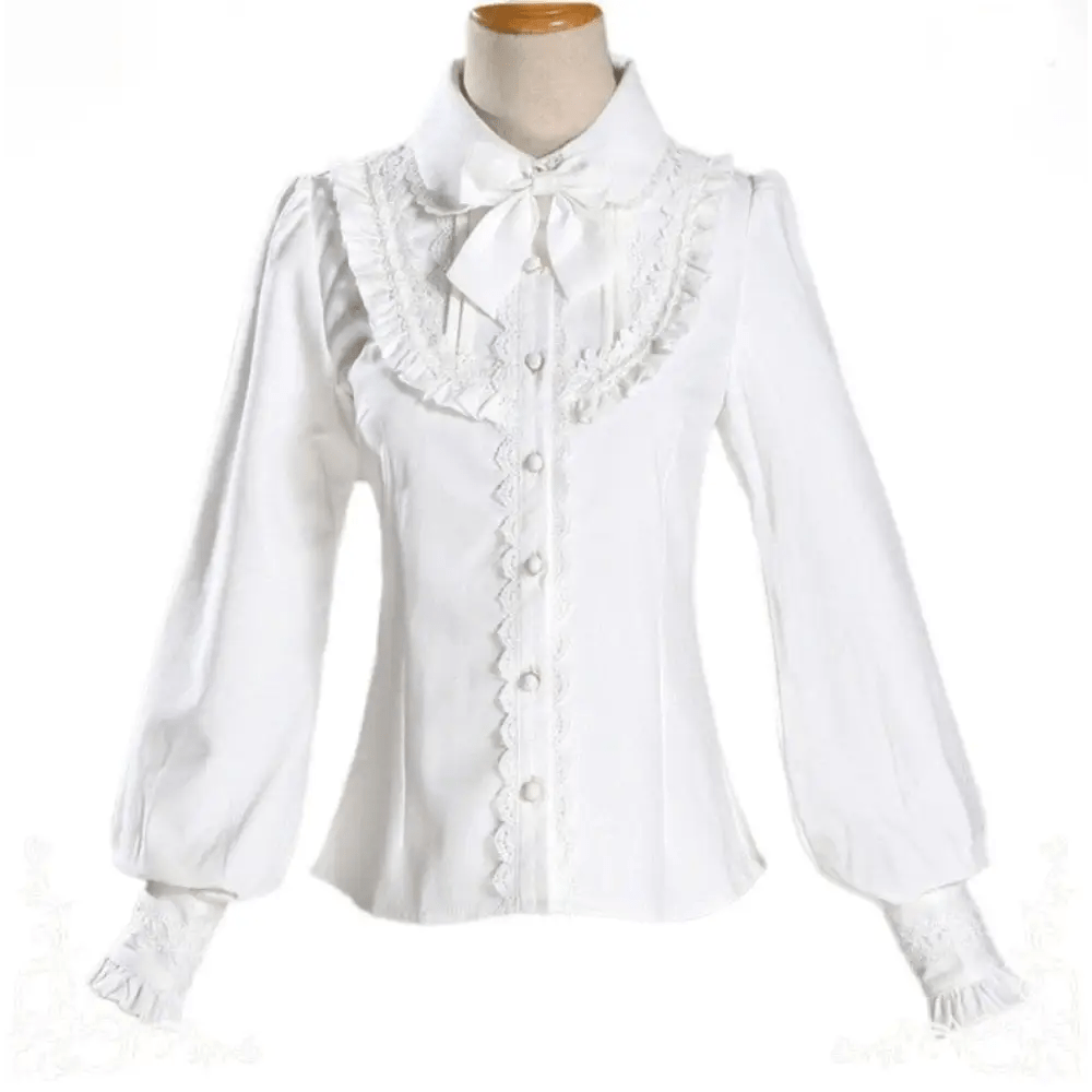 Luxurious Victorian - Era Regal Blouse with Traditional Lolita Details - Cosparty