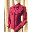 Luxurious Victorian-Era Regal Blouse with Traditional Lolita Details - shirt