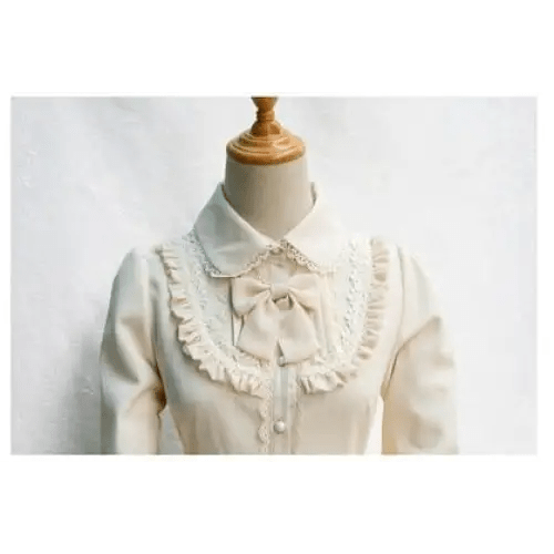Luxurious Victorian - Era Regal Blouse with Traditional Lolita Details - Cosparty