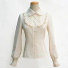 Luxurious Victorian - Era Regal Blouse with Traditional Lolita Details - Cosparty
