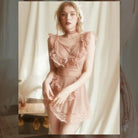 Luxurious Victorian Princess Lingerie Set with Ruffles and Lace Trim - Cosparty