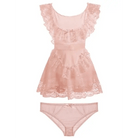 Luxurious Victorian Princess Lingerie Set with Ruffles and Lace Trim - Cosparty