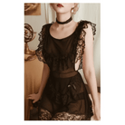 Luxurious Victorian Princess Lingerie Set with Ruffles and Lace Trim - Cosparty