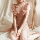 Luxurious Victorian Princess Lingerie Set with Ruffles and Lace Trim - Cosparty