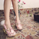 Luxury 3D Bunny Platform Shoes in Quality Vegan Leather - Cosparty