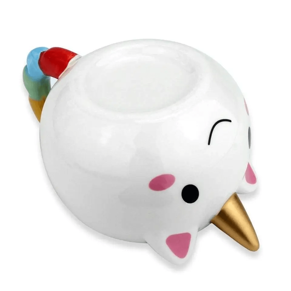 Luxury Ceramic Rainbow Unicorn Mug with Golden Horn - Cosparty