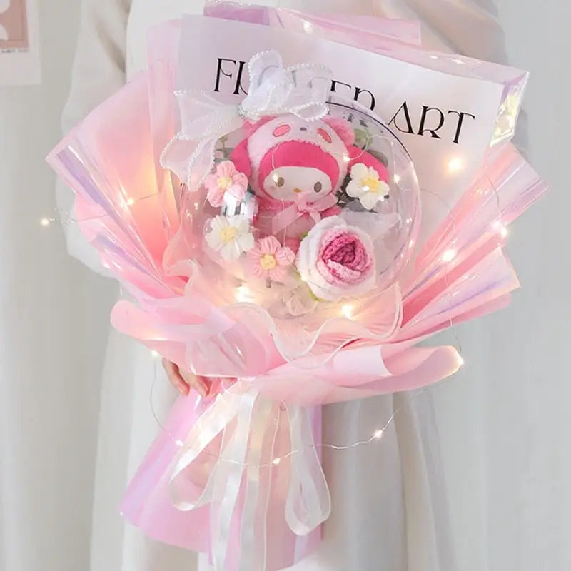 Luxury Floral Kawaii Plush Bouquets with Sanrio Characters - flowers